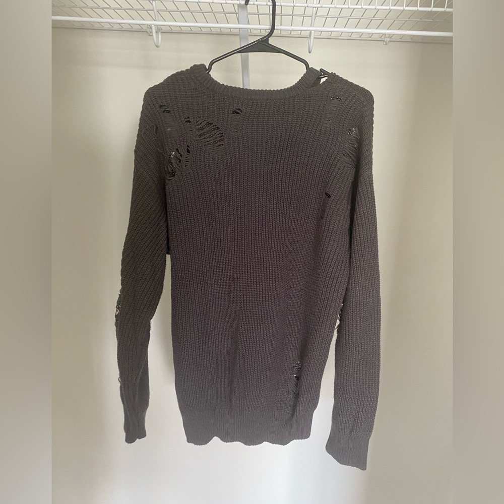 distressed sweater